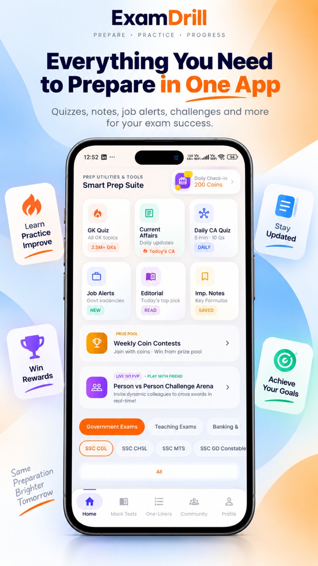 ExamDrill GK & Current Affairs — Smart Prep Suite